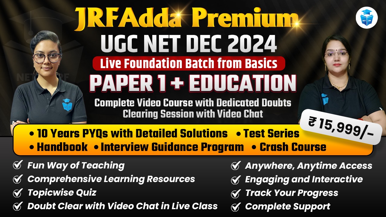 Dec 2024 UGC NET Complete Education Batch(Paper1+Paper2 )