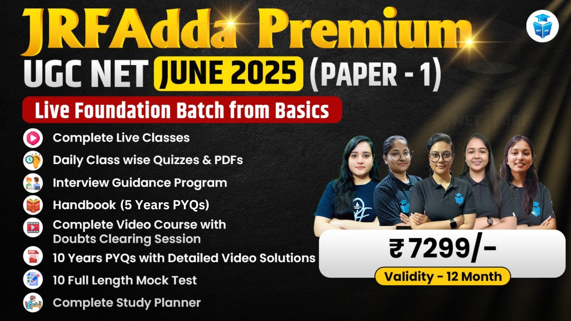 Premium June 2025 UGC NET Paper-1 Batch